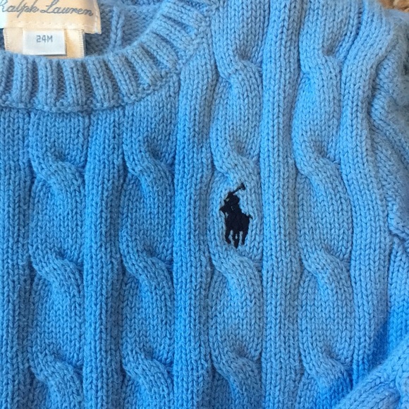 Blue Ralph Lauren cable knit sweater. 24 month. - Picture 2 of 4